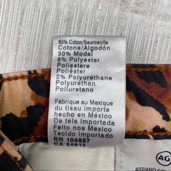 AG Adriano Goldschmied Jeans Jodi Crop Leopard 26 - Picture 10 of 10
